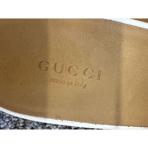 Gucci Womens White Leather Horsebit Mule Slides Size 40 EU - Picture 3 of 8